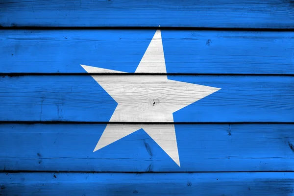 Somalia Flag on wood background — Stock fotografie