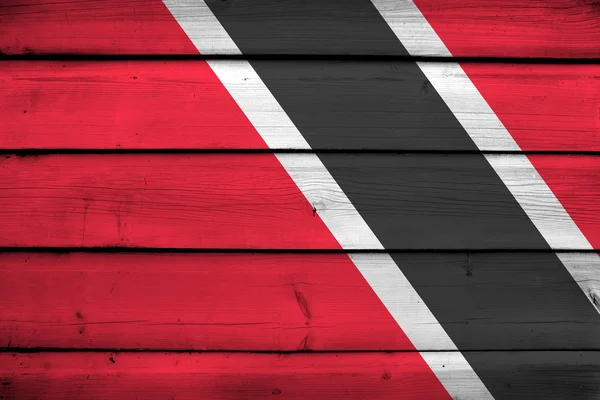 Флаг Тринидада и Тобаго на деревянном фоне — стоковое фото