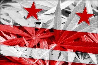 Washington Dc bayrak esrar arka plan üzerinde. Uyuşturucu politikası. Marihuana yasallaştırma