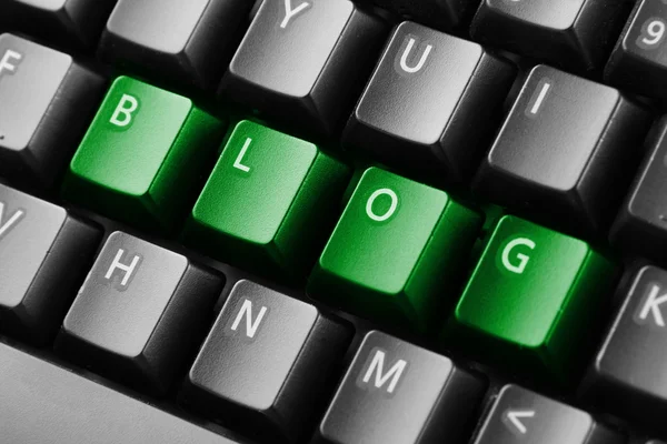 Word blog written with keyboard buttons — Stock Photo, Image