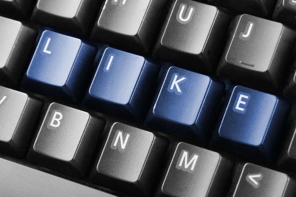 Ord som skrivs med tangentbordet — Stockfoto