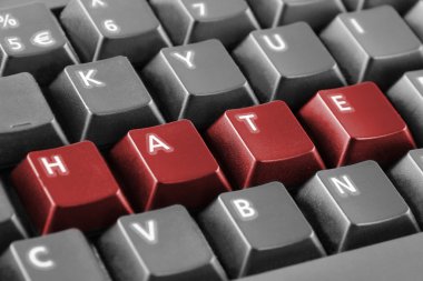 Klavye tuşları ile yazılı Word nefret