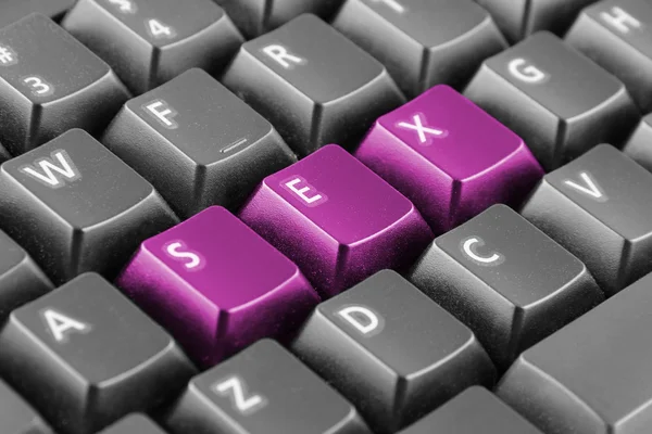 Слово секс написано з кнопками клавіатури — стокове фото