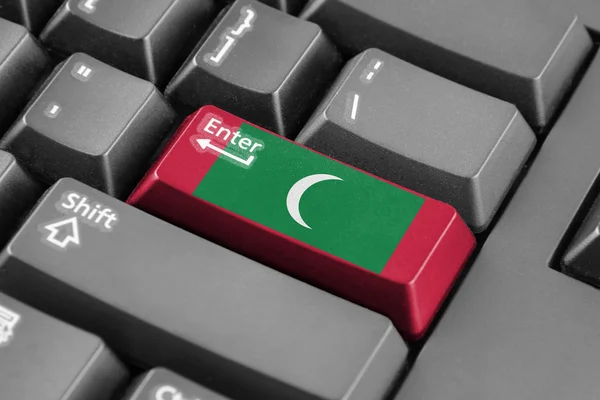 Enter button with Maldives Flag — Stock Photo, Image