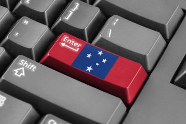 Samoa bayrakla işaretle düğmesi girin