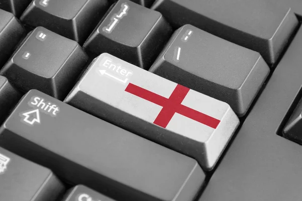 Zadejte tlačítko s vlajkou, Anglie — Stock fotografie