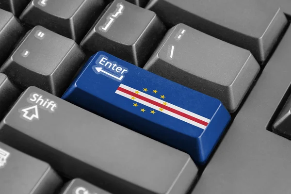 Enter button with Cape Verde Flag — Stock Photo, Image