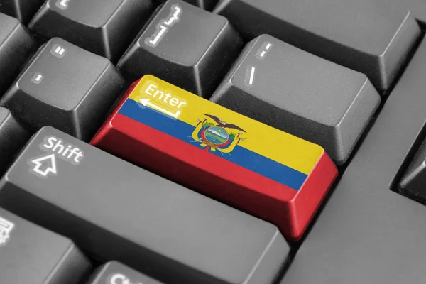 Enter button with Ecuador Flag — Stock Photo, Image