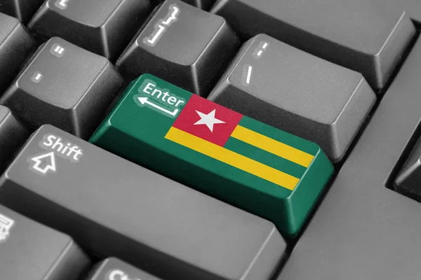 Enter button with Togo Flag — Stock Photo, Image