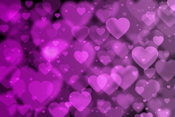 Pink hearts background with bokeh effect — Stock Photo, Image