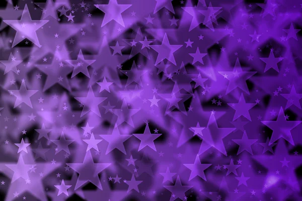 Fundo de estrelas roxas com efeito bokeh — Fotografia de Stock