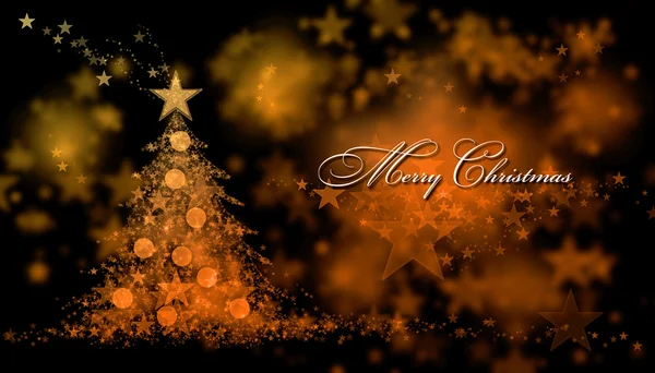 Boldog karácsonyt. Háttér-val egy karácsonyfa, és a Merry Christmas szöveg — Stock Fotó