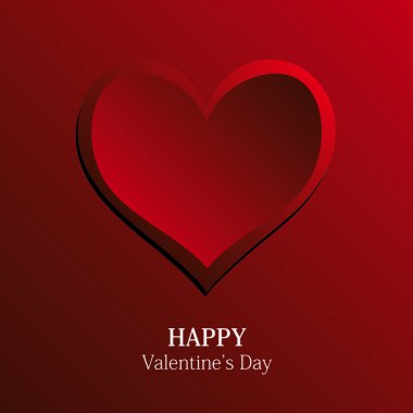 Happy Valentine's Day. Greeting card with heart in Vector Format clipart