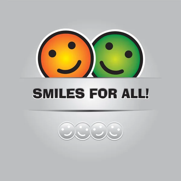 Smiles for all. Funny greeting card in Vector Format — Stock Vector