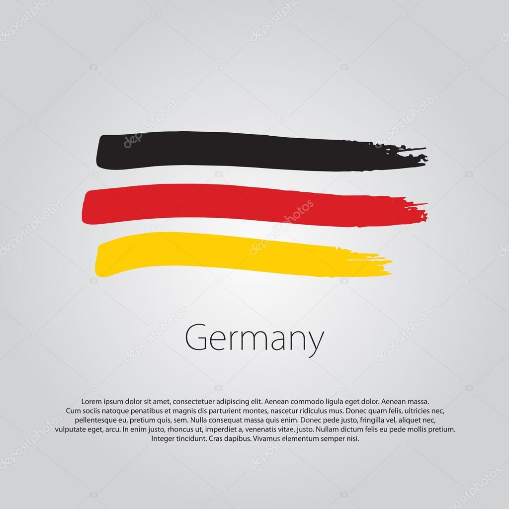 Germany Flag with colored hand drawn lines in Vector Format