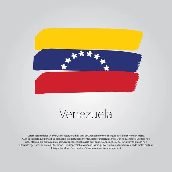 Venezuela Flag with colored hand drawn lines in Vector Format — Stock Vector