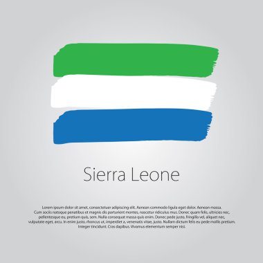 Renkli el çizgileri Vektör Biçiminde Sierra Leone Bayrağı