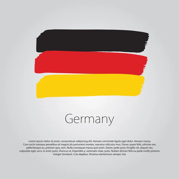ベクトル形式で手描き線でドイツ国旗 — ストックベクタ