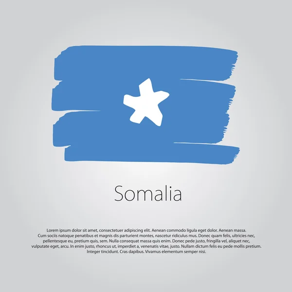 Bandera de Somalia con líneas dibujadas a mano de color en formato vectorial — Vector de stock