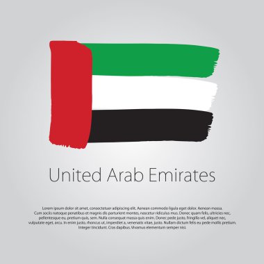 Birleşik Arap Emirlikleri Bayrağı Vektör Biçiminde renkli çizgiler çizdi