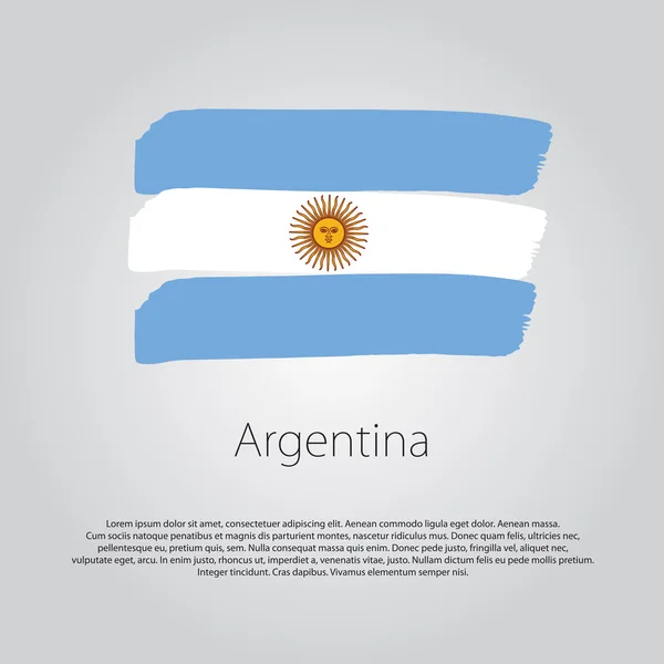 Drapeau de l'Argentine avec des lignes dessinées à la main colorées au format vectoriel — Image vectorielle