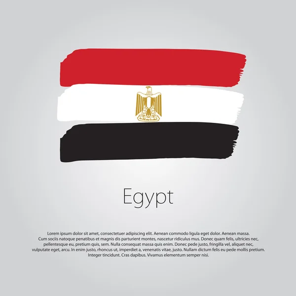 Egypt vlajka s barevnými ručně kreslené čáry ve vektorovém formátu — Stockový vektor