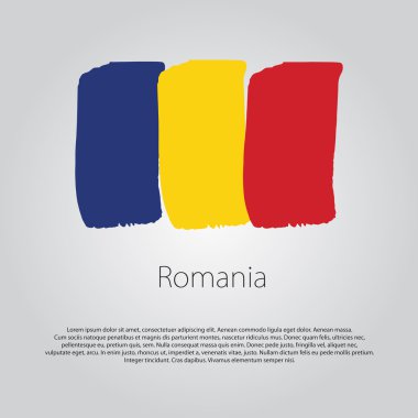 Romen Bayrağı Vektör Biçiminde renkli çizgiler çizdi