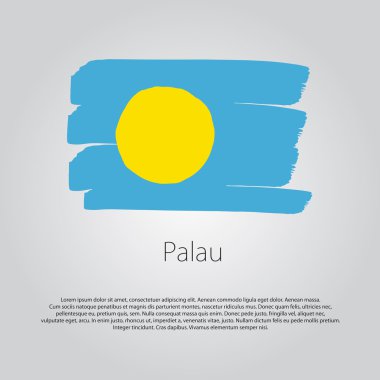 Renkli el çizgileri Vektör Biçiminde Palau Bayrağı