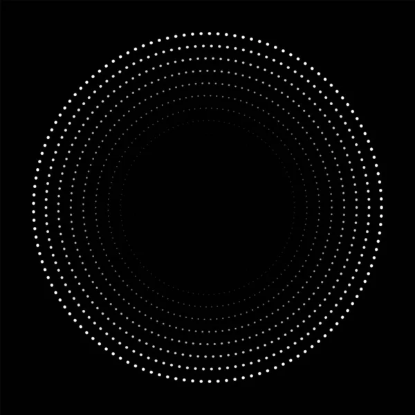 Abstract vector circle frame halftone dots frame. Circle shape. Grunge circular stain. Vector illustration — Stock Vector