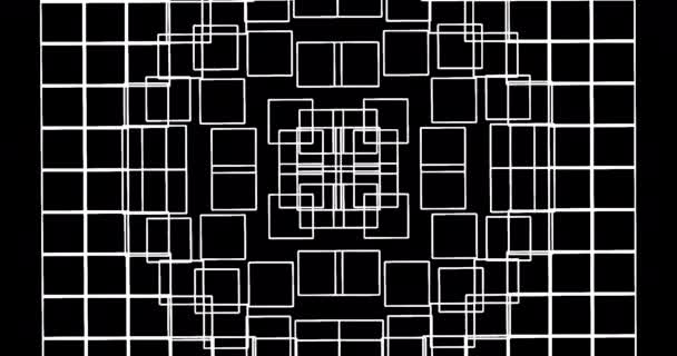 Abstrakt dynamisk baggrund med firkanter. Geometriske former ændrer former. dynamisk loop animation. 4K video animation – Stock-video