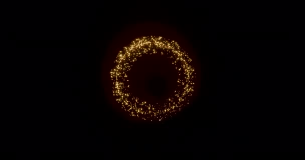 Ragyogó csillogás létre egy kört, amely lehet használni, mint egy szép elvont háttér a logó vagy cím. 4K Absztrakt mozgás háttér — Stock videók