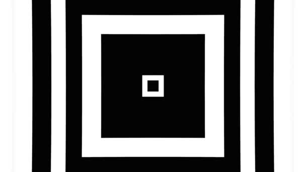 シームレスなループアニメーションで黒と白の正方形のフレーム。動きの背景。シームレス4Kループビデオアニメーション — ストック動画