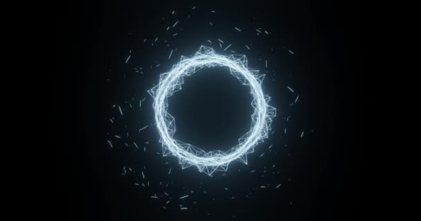 Abstrakt rörlig grafik med teknik cirkel. Loopable motion design 4k UHD — Stockvideo