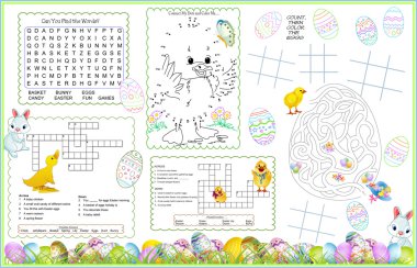 Placemat  Easter Printable Activity Sheet 9