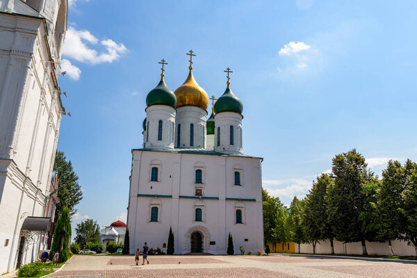 Cathedral of the Assumption of the Virgin in the Kolomna Kremlin in summer