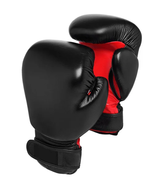 Boxing Gloves. Black boxing gloves on a white background. isolated — Stock Photo, Image