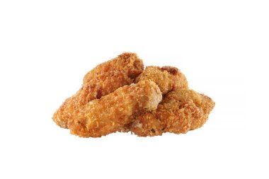 Beyaz arka planda nugget, izole edilmiş fast food.