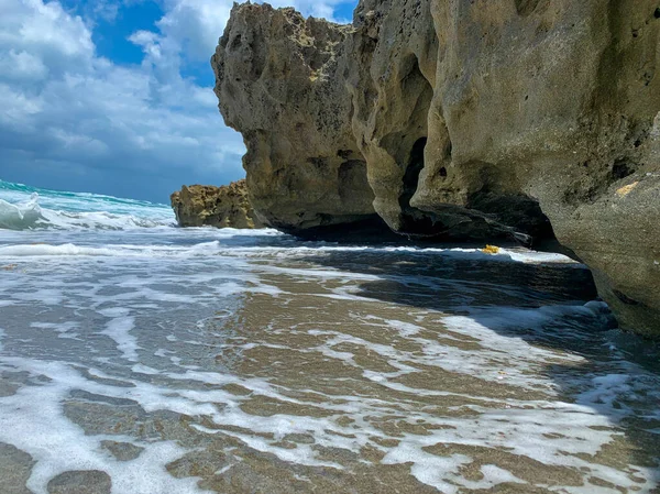 Rocks Beach Blowing Rock Preserve Jupiter Florida — Stock Photo, Image