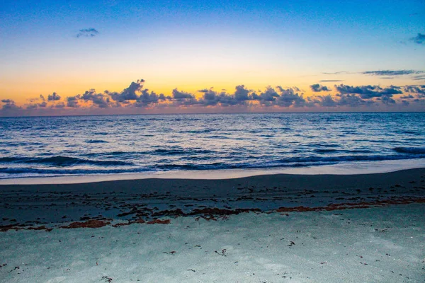 Pôr Sol Praia Sul Flórida — Fotografia de Stock