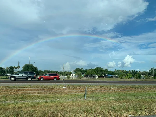 Sümpfe Und Regenbogen Südflorida Auf Dem Highway — Stockfoto