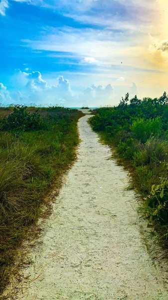 Zonsondergang Tigertail Beach San Marco Island Florida — Stockfoto