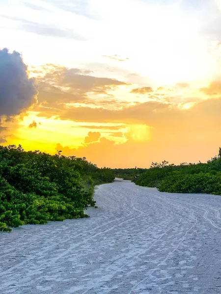 Sonnenuntergang Tigertail Beach San Marco Island Florida — Stockfoto