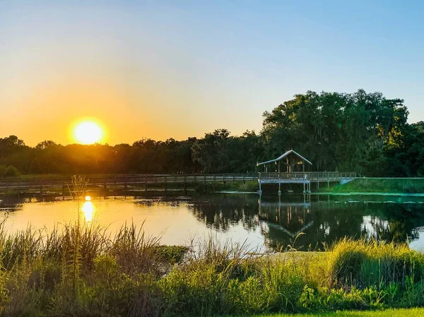 Pabellón Madera Los Pantanos Florida — Foto de Stock