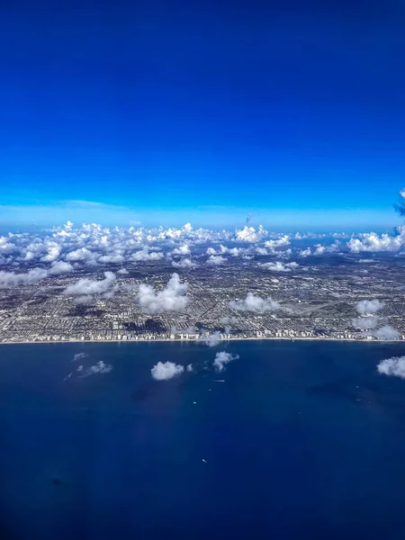Αεροφωτογραφία Του Ωκεανού Στο Hillsboro Beach Φλόριντα — Φωτογραφία Αρχείου