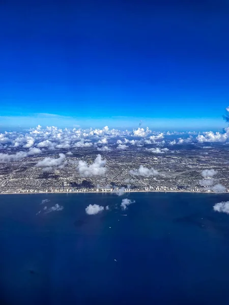 Vista Aérea Del Océano Hillsboro Beach Florida — Foto de Stock