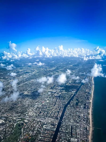 Vista Aérea Del Océano Hillsboro Beach Florida —  Fotos de Stock