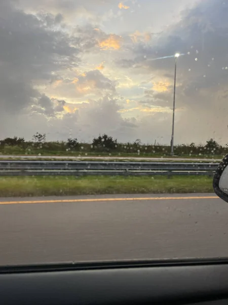 Old Tamiami Trail Sunrise South Louisiana — Stock Photo, Image