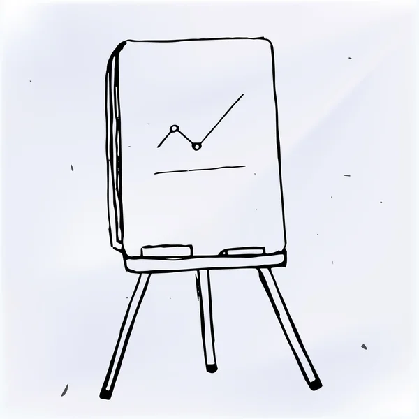 Flipchart grafikte iş — Stok Vektör