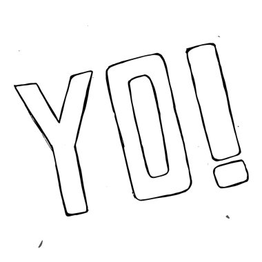 Elle çizilmiş Yo metin