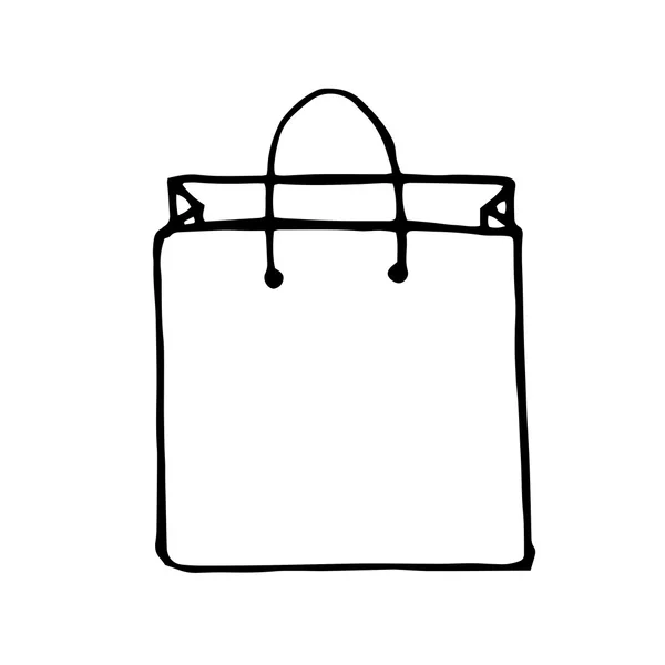 Shopping bag stile Doodle — Vettoriale Stock